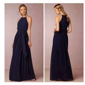 BHLDN Donna Morgan Alana Chiffon Halter Dress